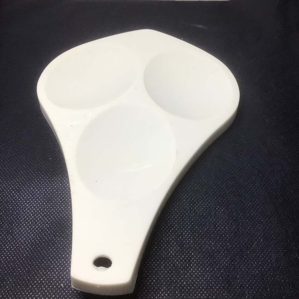 Vintage EKCO U.S.A. White Plastic 3-Well Spoon Rest